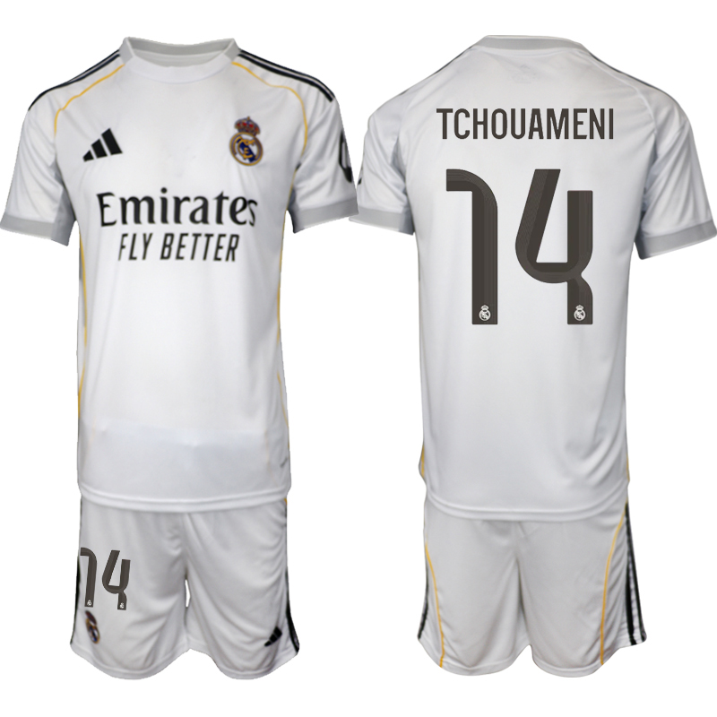 Men 2025-2026 Club Real Madrid home white #14 Soccer Jersey 01->customized soccer jersey->Custom Jersey